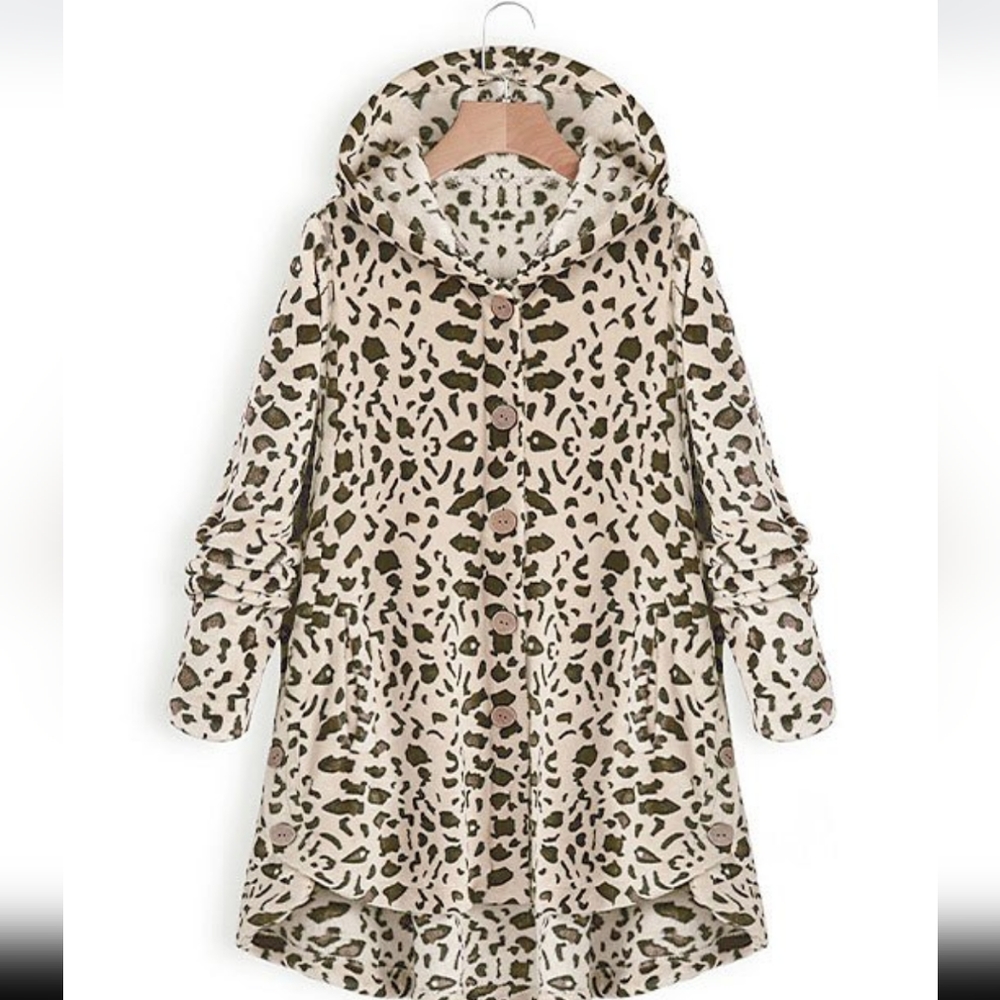 Plush hooded jacket
